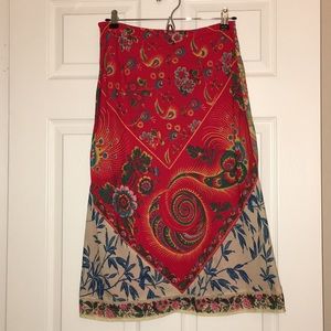 Pre-Owned Free People Multi Colored Lined Skirt